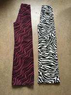 2 meisjesbroeken met zebraprint Mt 32 , 12-15 j, Ophalen of Verzenden, Zo goed als nieuw, Broek