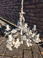 Antieke vintage retro metalen franse bloemen lamp, Antiek en Kunst, Ophalen