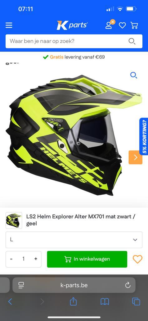 LS2 Explorer, Motoren, Kleding | Motorhelmen, Overige typen, L, Ophalen
