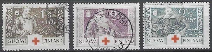 Finland 1934 - Yvert 176-178 - Rode Kruis - Generaals (ST), Postzegels en Munten, Postzegels | Europa | Scandinavië, Finland, Verzenden