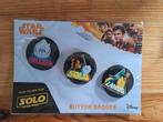 3 Star Wars Buttons van Han Solo Disney, Nieuw, Ophalen of Verzenden, Button, Overige onderwerpen