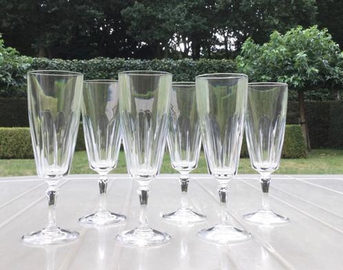 Set van 6 Kristallen Champagne glazen  6€/set, Antiek en Kunst, Antiek | Glaswerk en Kristal, Ophalen