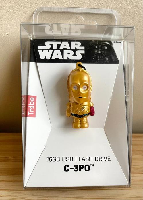 STAR WARS USB 16GB FLASH DRIVE C3PO (red arm) GOLD, Collections, Star Wars, Enlèvement ou Envoi
