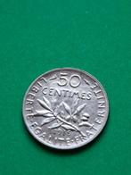 1919 Frankrijk 50 centimes zilver zaaister in PR, Verzenden, Frankrijk, Losse munt, Zilver