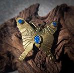 Broche papillon en lapis lazuli et laiton de 4,5 cm, Handtassen en Accessoires, Antieke sieraden, Ophalen, Overige materialen