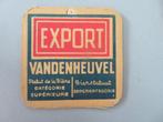 RARE bierviltje EXPORT Vandenheuvel Bierstatuut, Verzamelen, Verzenden, Zo goed als nieuw, Viltje(s), Overige merken