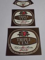 bieretiketten Triple CEM chevalier marin Mechelen, Ophalen of Verzenden, Zo goed als nieuw, Overige typen, Overige merken