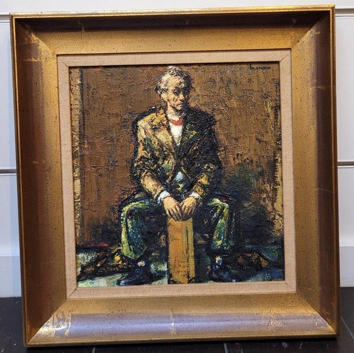 Broeder MAX, zittende figuur, Antiek en Kunst, Kunst | Schilderijen | Klassiek, Ophalen of Verzenden