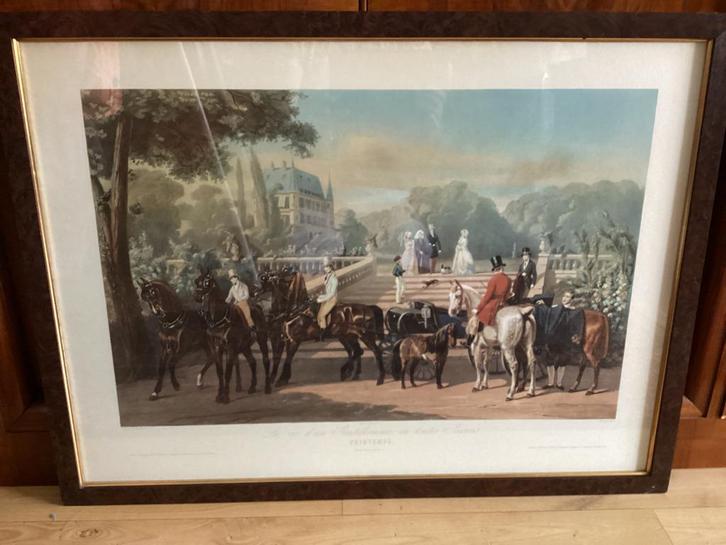 2 kaders lithografie / print  Gentilhomme. 119/E., Antiek en Kunst, Kunst | Litho's en Zeefdrukken, Ophalen