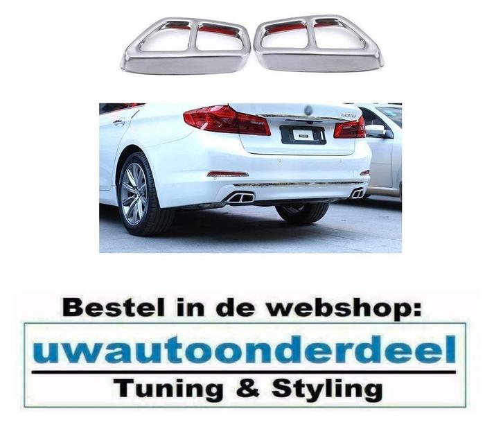 Chrome Dubbele Uitlaat Trim tip Voor Bmw G30 G31, Autos : Divers, Tuning & Styling, Envoi