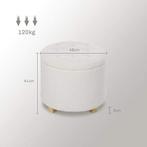 Pouf de rangement | LIVRAISON GRATUITE, Maison & Meubles, -, Autres couleurs, -, HOMCOM