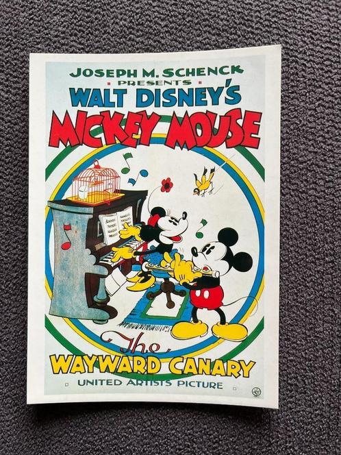 Postkaart Disney Mickey Mouse 'Wayward Canary', Verzamelen, Disney, Zo goed als nieuw, Plaatje of Poster, Mickey Mouse, Verzenden