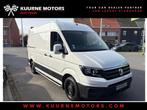 Volkswagen Crafter L3-H3 3-Zit Uitbekleed/Cam/Airco/Bt *1j g, Auto's, Bestelwagens en Lichte vracht, 4 deurs, Stof, Zwart, 4 cilinders