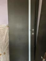 2 portes intérieures MDF noir avec bande inox sur une face., Utilisé