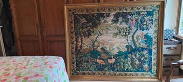 Grande tapisserie faite main avec cadre en bois, Enlèvement