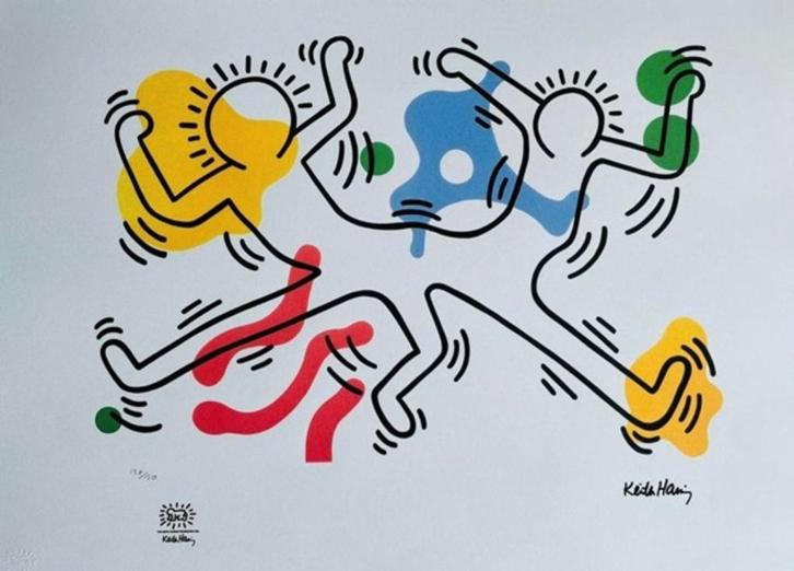 Keith Haring - Dancers, Antiek en Kunst, Kunst | Litho's en Zeefdrukken, Ophalen of Verzenden