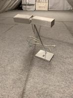 Bureaulamp in geborsteld aluminium, Huis en Inrichting, Lampen | Tafellampen, Ophalen, Zo goed als nieuw