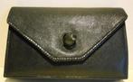 Vintage blauw leren clutch, tas, avondtas 115, Handtassen en Accessoires, Ophalen of Verzenden, Gebruikt, Blauw, Avondtasje