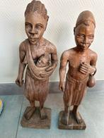 Handgesneden houten beelden 60cm, Antiek en Kunst, Kunst | Beelden en Houtsnijwerken, Ophalen