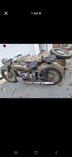 Dnepr k750 ww2 zijspan, Motoren, Cardan-aandrijving, 2 cilinders, 650 cc, Minimaal motorrijbewijs A1