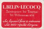 LIK 157 / S K BELIN LECOCQ TAINTEGNIES LEZ TOURNAI, Verzamelen, Speelkaarten, Jokers en Kwartetten, Verzenden, Nieuw, Speelkaart(en)
