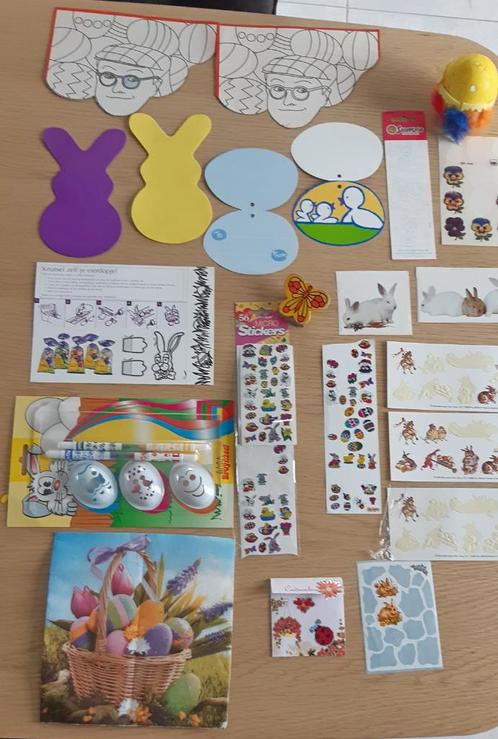 ei versieren sjabloon paasei + stickers + knutsel eierdop, Diversen, Pasen, Zo goed als nieuw, Ophalen of Verzenden