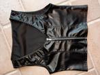 gilet dames sexy leder look mouwloos medium zwart black, Kleding | Dames, Verzenden, Zwart