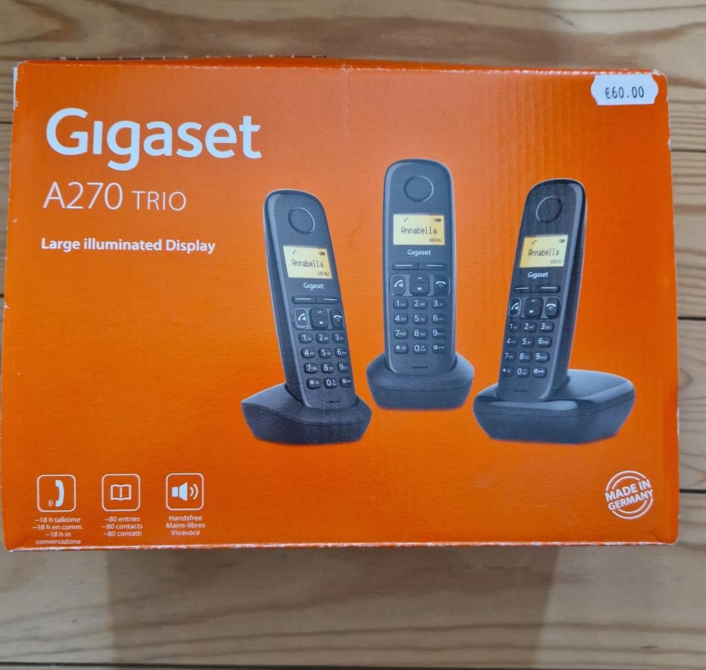 Vaste telefoon draadloos. Set van 3., Telecommunicatie, Vaste telefoons | Handsets en Draadloos, Ophalen of Verzenden