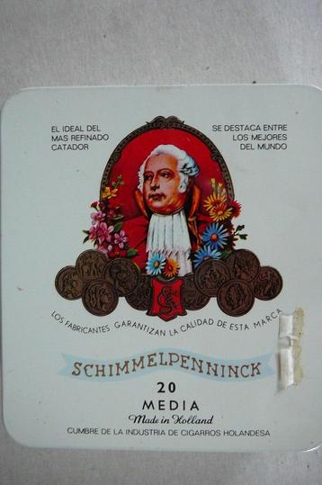 Schimmelpenninck lege blikken sigaren doos, Verzamelen, Ophalen of Verzenden, Gebruikt, Tabaksdoos of Verpakking