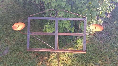 Sfeervolle brocante ijzeren pupiter menuhouder, Verzamelen, Retro, Ophalen