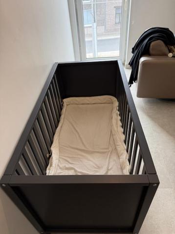 Quax babybed Antraciet 120x60cm + Matras, Matelas, Moins de 70 cm, Enlèvement, Utilisé
