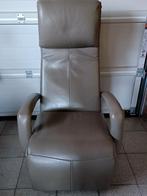 Relaxzetel in leder, manuele bediening, Ophalen, Gebruikt, Leer