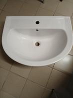 Witte emaillen lavabo zo goed als nieuw en zeer proper, Huis en Inrichting, Ophalen of Verzenden, Zo goed als nieuw