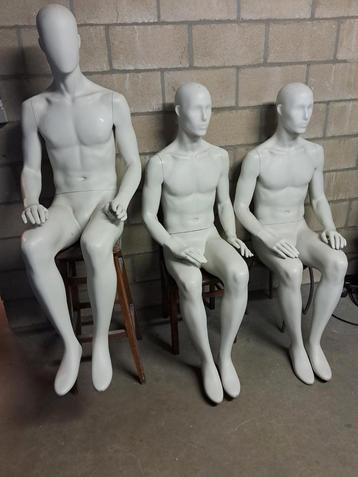 30x Zittende paspoppen etalagepoppen paspop, Hans Boodt  beschikbaar voor biedingen