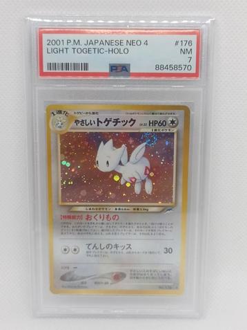 Pokemon Light Togetic Holo Japanese Neo PSA 7