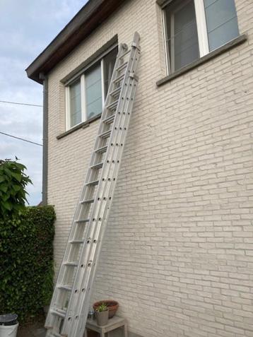 1 Professionele ladder altrex 3 delige 3x16, werkhoogte 11m beschikbaar voor biedingen