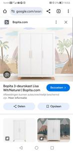 Slaapkamerkast van merk bopita ..Lisa ....nieuw 800 €, Ophalen, Zo goed als nieuw, Natural wit met mooie schuine  houten poten