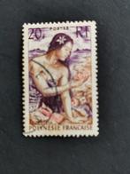 Polynesie française 1958 - Polynesiërs - schelpen verzamelen, Postzegels en Munten, Ophalen of Verzenden, Gestempeld