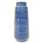 Grand vase bleu Scheurich de l’Allemagne de l’Ouest vintage, Enlèvement ou Envoi