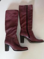 Boots femme tout cuir bordeaux MT36, Porté, Autres couleurs, Enlèvement ou Envoi, Bottes hautes