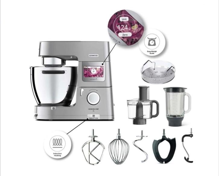 Robot cuiseur Kenwood Cooking Chef XL + extracteur de jus., Elektronische apparatuur, Keukenmixers, Zo goed als nieuw, 2 tot 3 liter