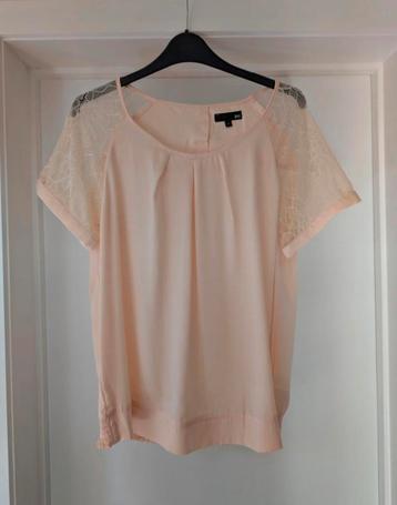 T-shirt à manches en dentelle JBC - Rose clair - Taille L, Taille 42/44 (L), Manches courtes, Rose, JBC