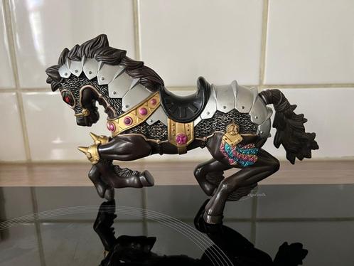Cheval noir avec armure argentée Medieval Knights - Chap Mei, Kinderen en Baby's, Speelgoed | Actiefiguren, Gebruikt, Ophalen of Verzenden