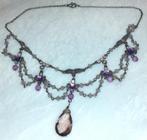 Halsketting gothic victoriaans fairycore paars, Handtassen en Accessoires, Kettingen, Verzenden, Paars, Kunststof