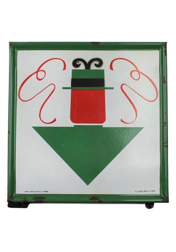 Emaille Reclamebord Jager Bier - uit 1954 beschikbaar voor biedingen