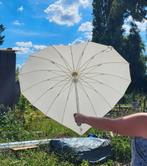 Zonneparaplu wit hartjesvorm, Handtassen en Accessoires, Paraplu's, Ophalen of Verzenden, Zo goed als nieuw, Wit
