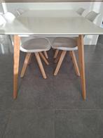 Eettafel & 4 stoelen - 140cm x 90cm, Huis en Inrichting, Tafels | Eettafels, Ophalen, Vier personen, Rechthoekig, 100 tot 150 cm