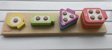 Houten vorm en tel spel Janod beschikbaar voor biedingen