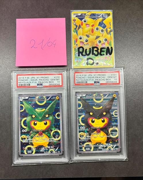 Pokemon Rayquaza/Pikachu Poncho’s 230 & 231 XY-P / PSA 10, Hobby en Vrije tijd, Verzamelkaartspellen | Pokémon, Nieuw, Ophalen of Verzenden