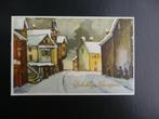 Postkaart Gelukkig Nieuwjaar 58, Ophalen of Verzenden, 1940 tot 1960, Gelopen, Feest(dag)